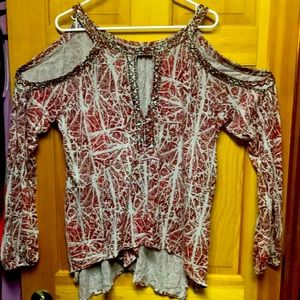 Free People cold shoulder top size M
